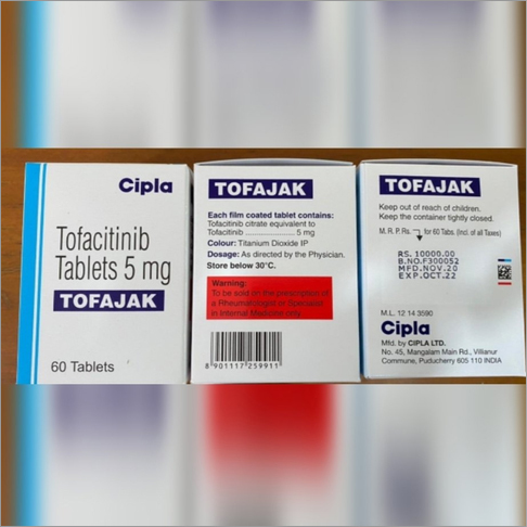 Tofacitinib 5 Mg Tablets - 60 Count | Effective Treatment for Rheumatoid Arthritis, Reduces Joint Pain and Inflammation, Easy-to-Swallow Formulation