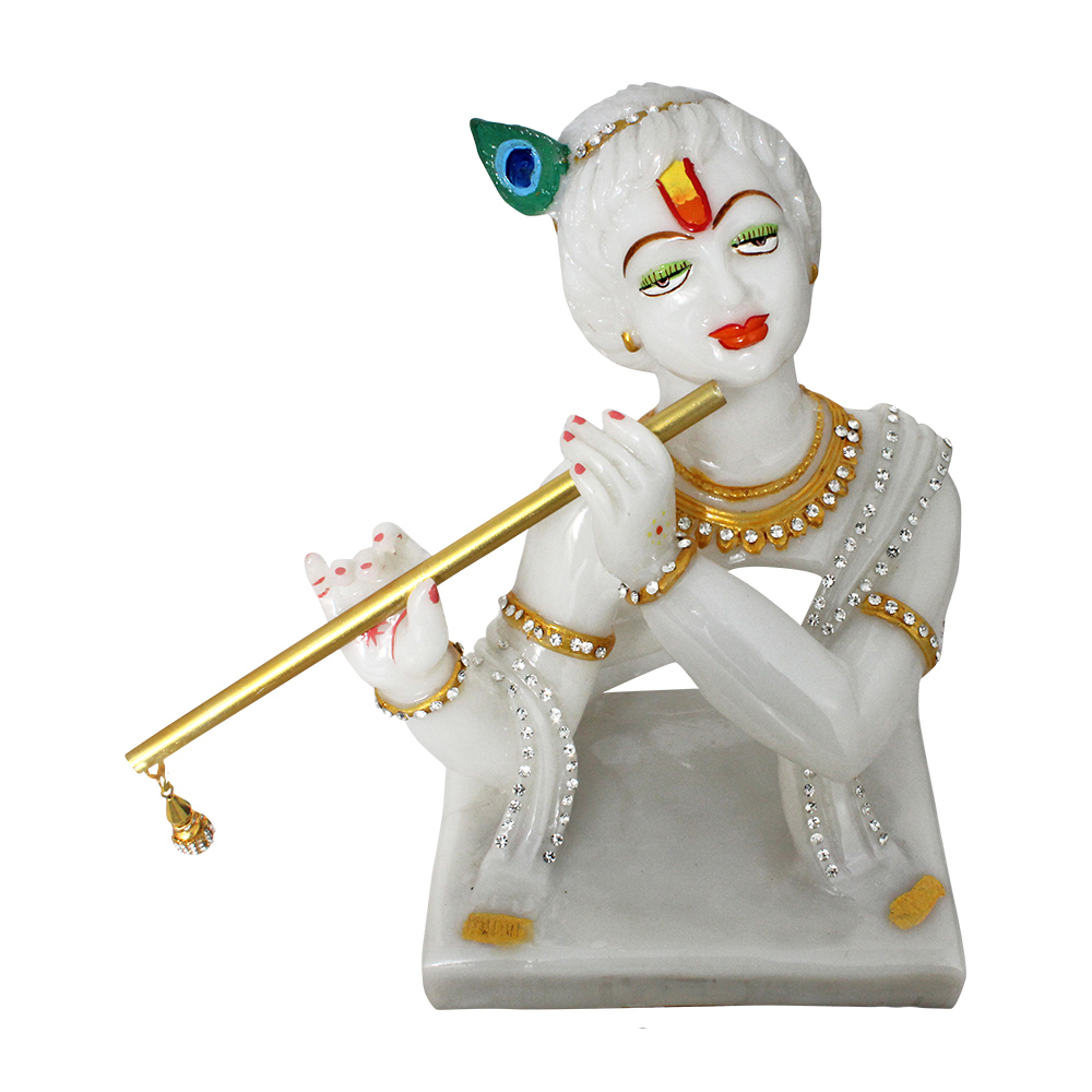 Marble Look Polyresin Krishna Statue