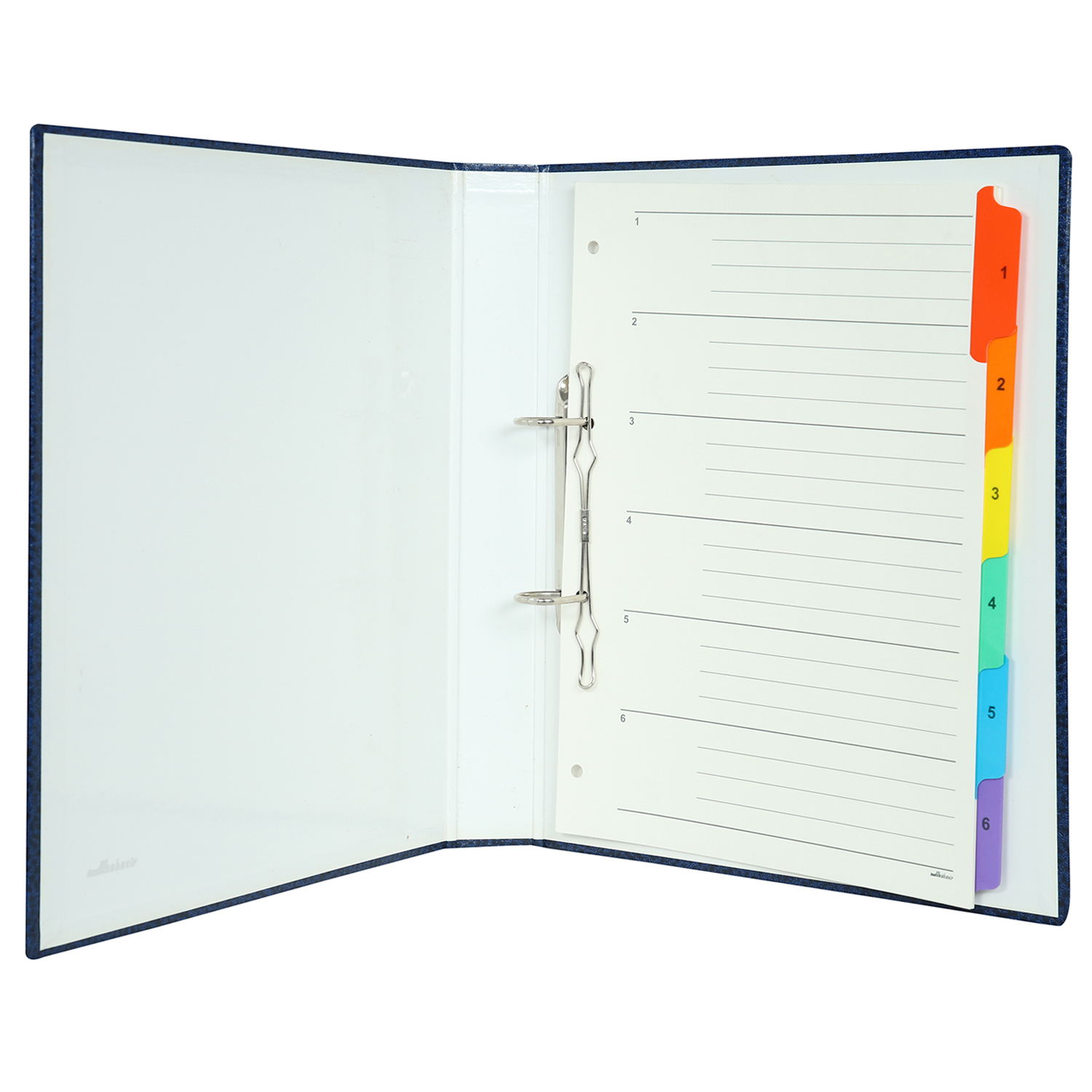 Mahavir Premium 2d Ring Binder File - Vinyl Coated Blue Cover, A4 Size (29.7 X 21 Cm), 1 Inch Nickel Plated Clip | Comfortable Filing For 200-225 Sheets, Long Archival Life