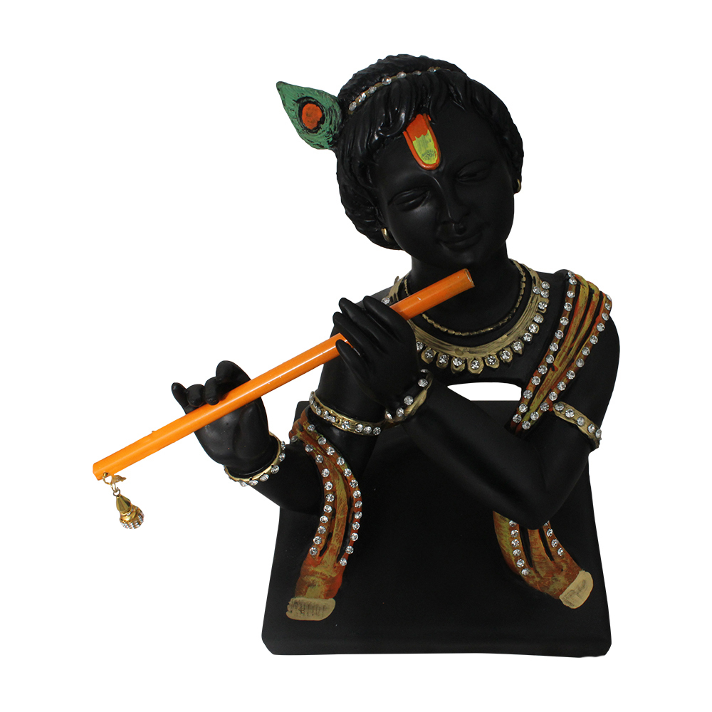 Non Toxic Attractive Polyresin Krishna Statue