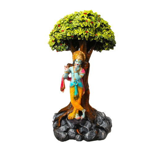 Painting Lord Krishna Resin Statue/Idol