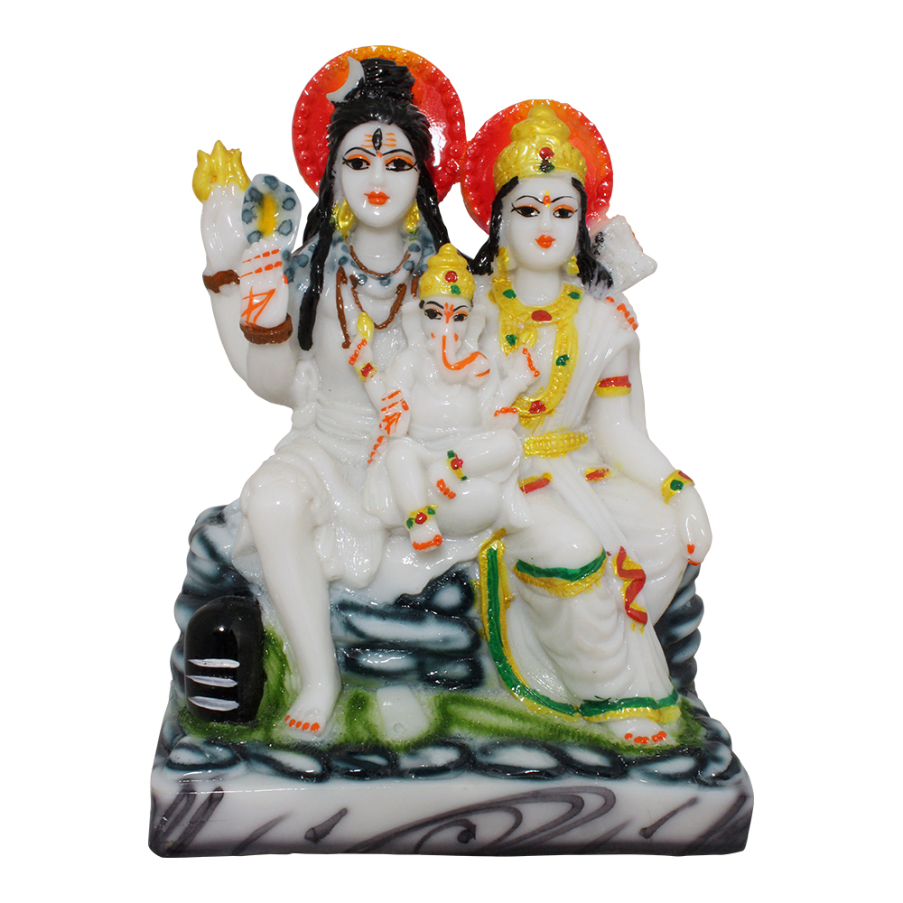 Painting Polyresin Shiv Parivar Statue