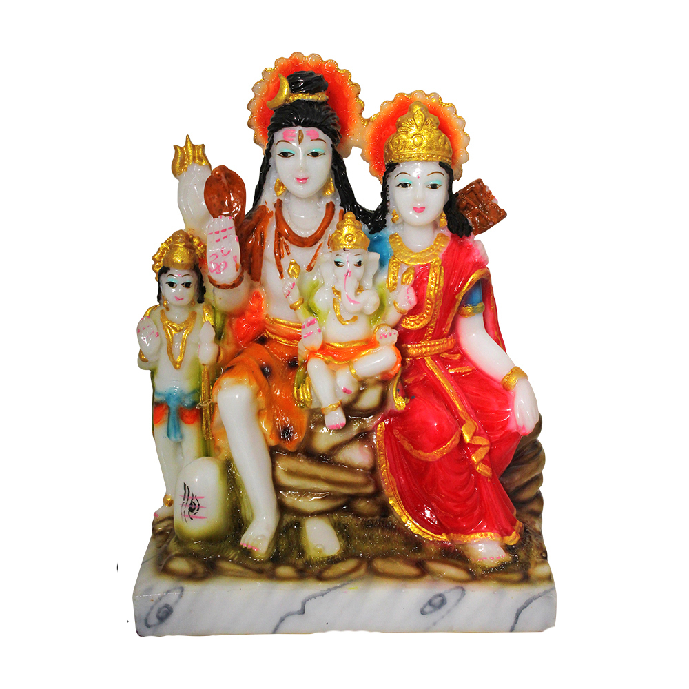 Painting Polyresin Shiv Parivar Statue