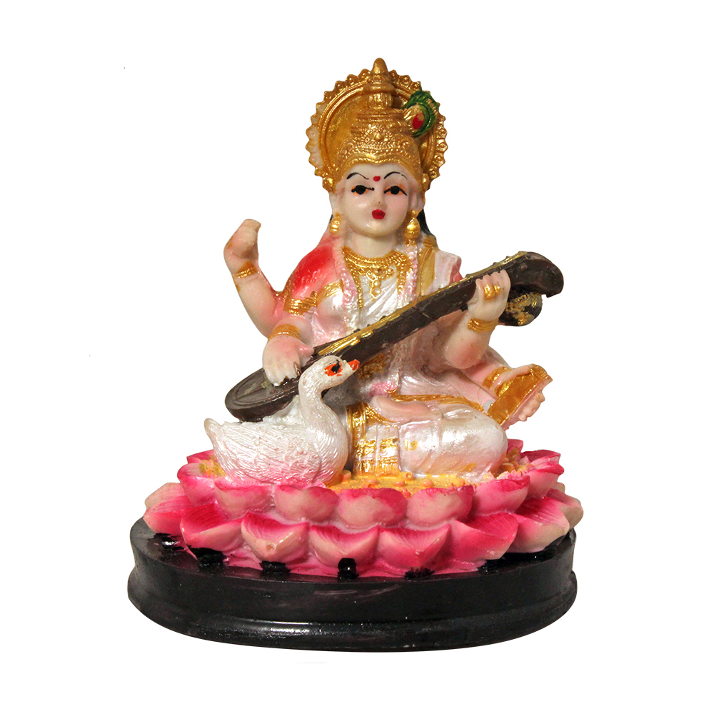 Painting Maa Sarswati Polyresin Statue/idol