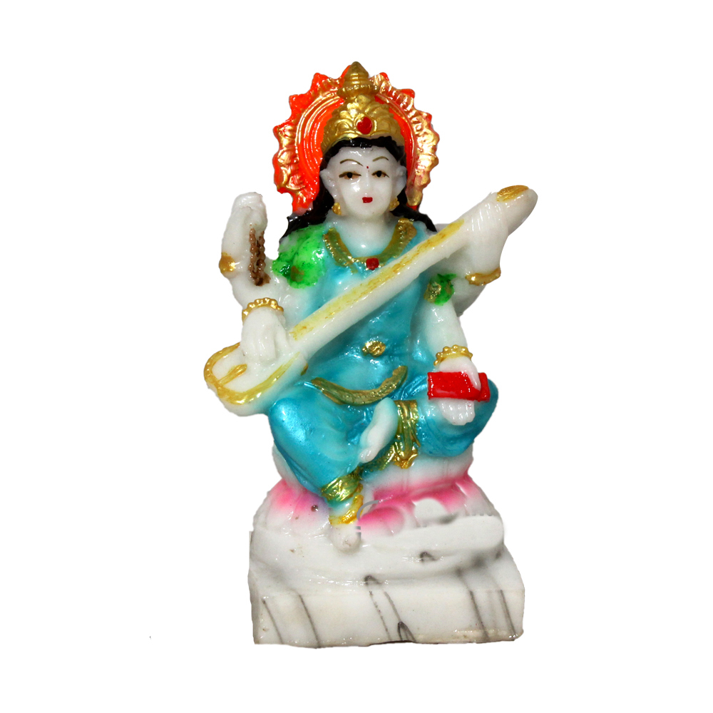Painting Maa Sarswati Polyresin Statue/idol