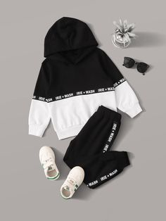 Kids Lower - Cotton Fabric, Various Sizes, Black Color, Elastic Closure - Casual Style With Printed Pattern, Regular Fit