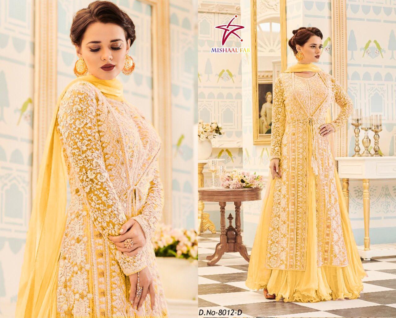 Designer Pakistani Suit - Georgette Fabric, Multi Color With Hand Embroidery | Bollywood Style For All Seasons, Traditional Occasion