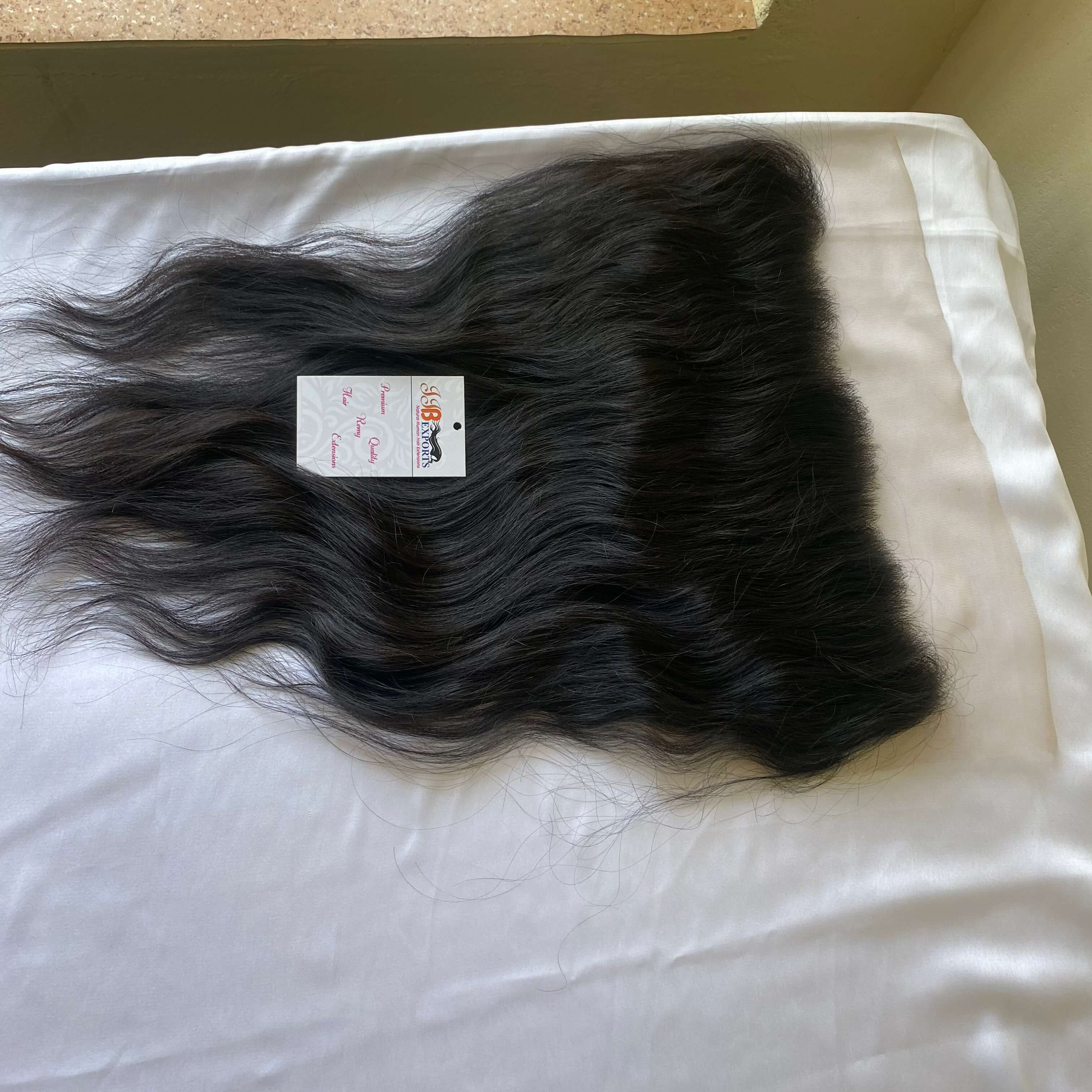 Natural Black Frontal Closure Exports Indiavietnamese Raw Virgin Hair With Bundle