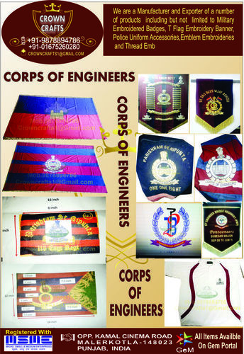 Embroidery Flags - Custom Fabric Size, Varied Colors, Rectangular & Triangular Shapes | Durable, High-Quality Embroidery with Custom Designs