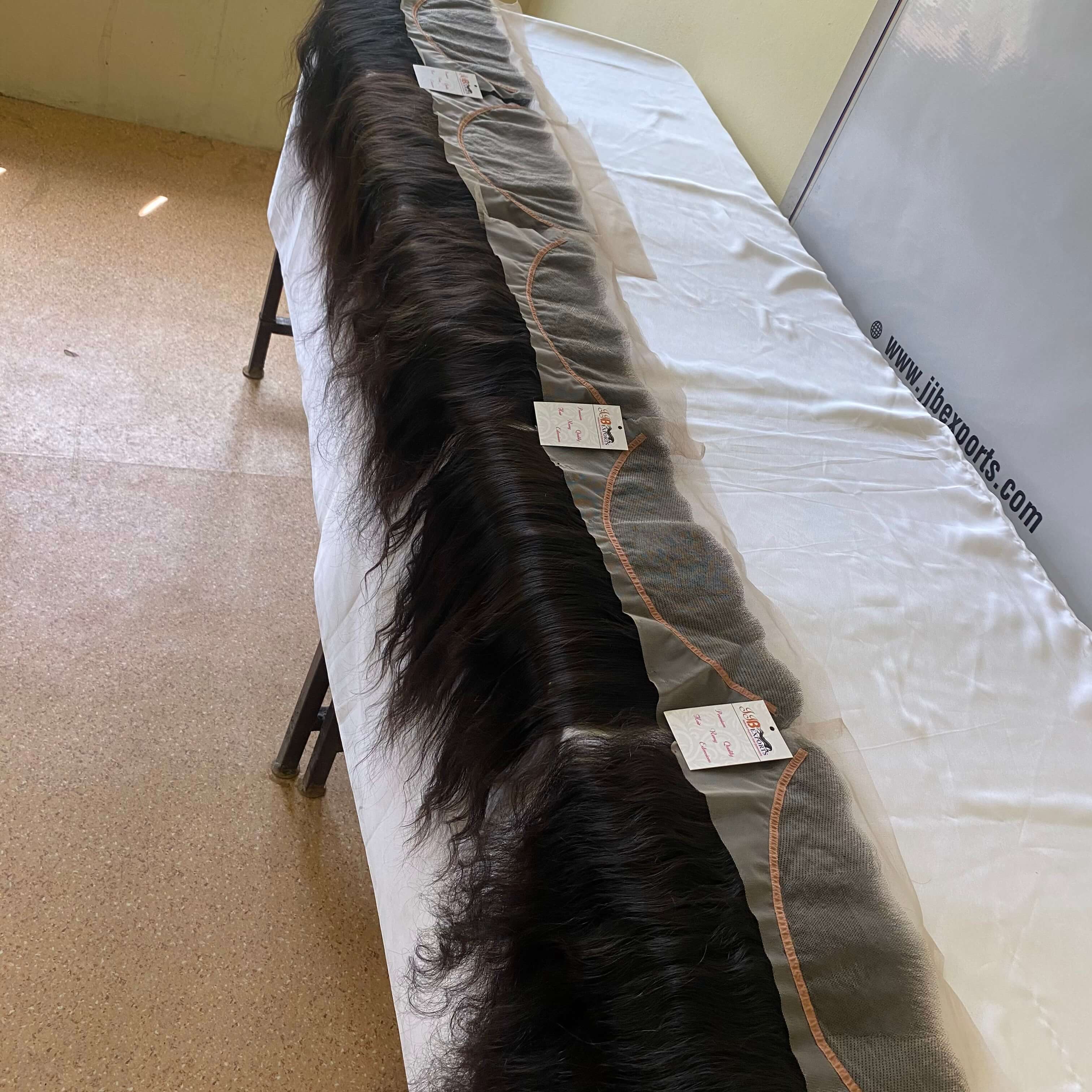 Virgin Brazilian Indian Wave Cuticle Aligned Lace Frontal Hair Extensions - Color: Natural Black