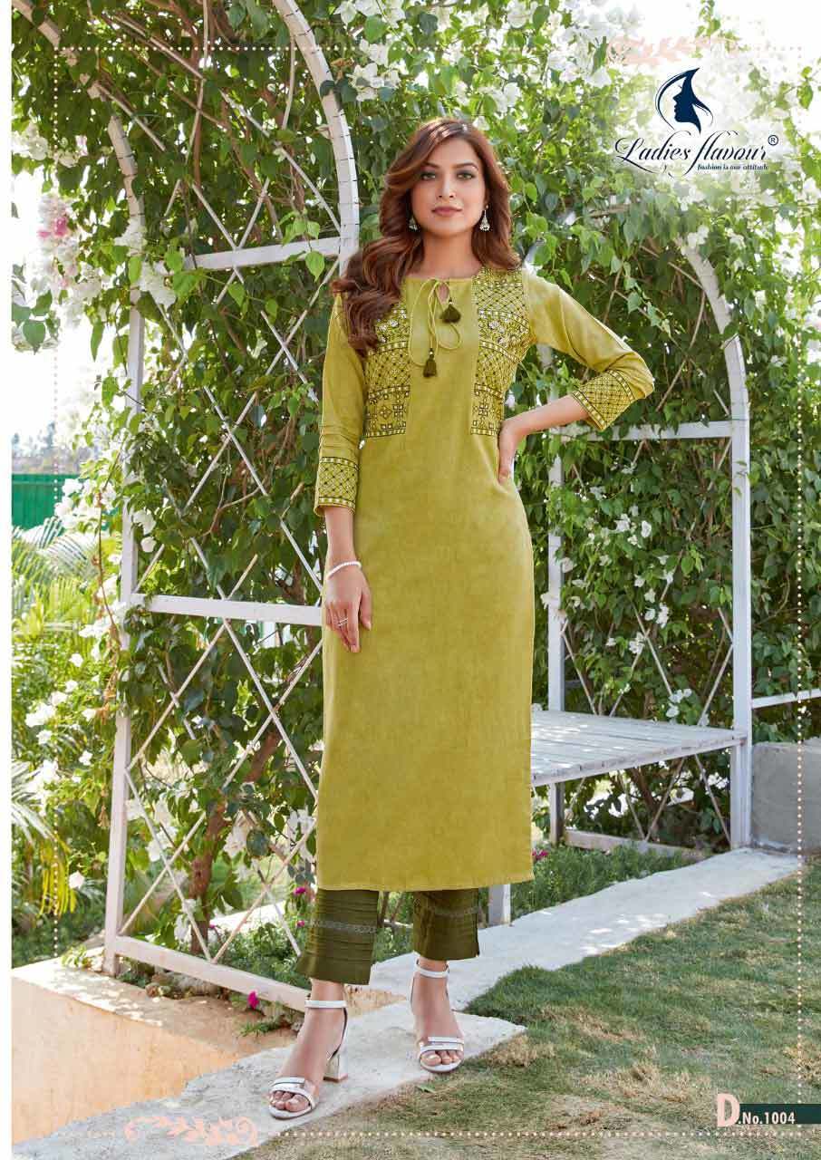 Belliza Cotton Kurti With Pant - Heavy Cotton Flex, Sizes M-3xl | Embroidered, Quick Dry, Washable, 3-4th Sleeve, Traditional Style