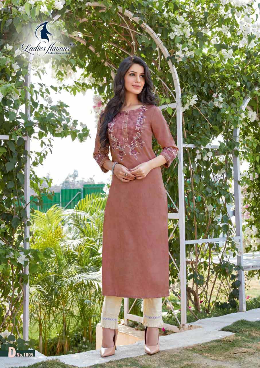 Belliza Cotton Kurti With Pant - Heavy Cotton Flex, Sizes M-3xl | Embroidered, Quick Dry, Washable, 3-4th Sleeve, Traditional Style