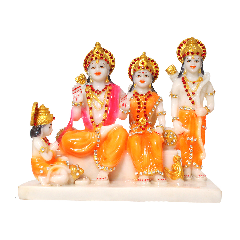 Painting Marble Look Polyresin Ram Darbar Statue