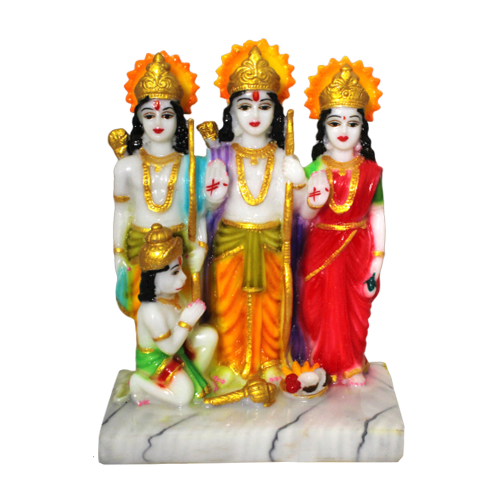 Painting Marble Look Polyresin Ram Darbar Statue