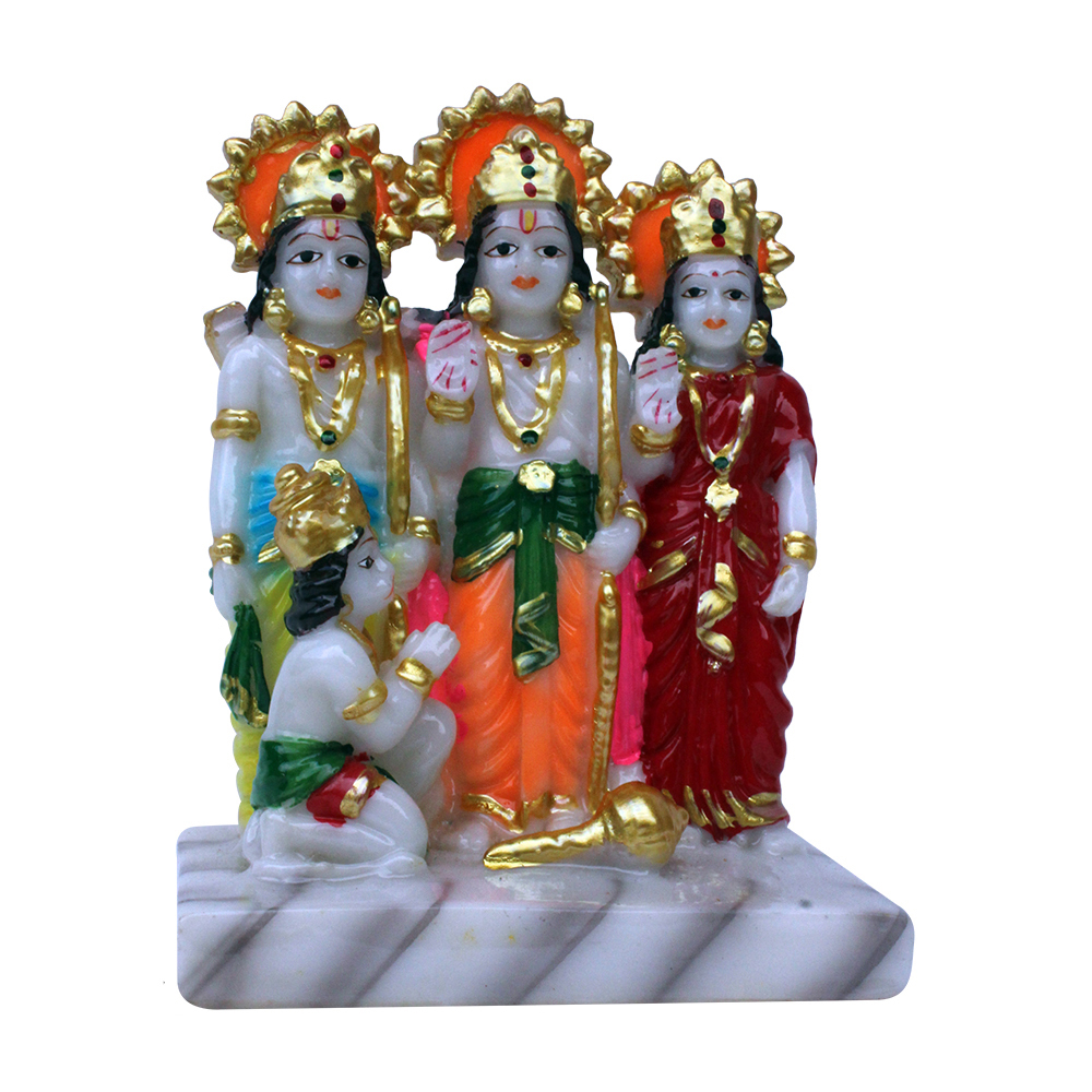 Painting Marble Look Polyresin Ram Darbar Statue