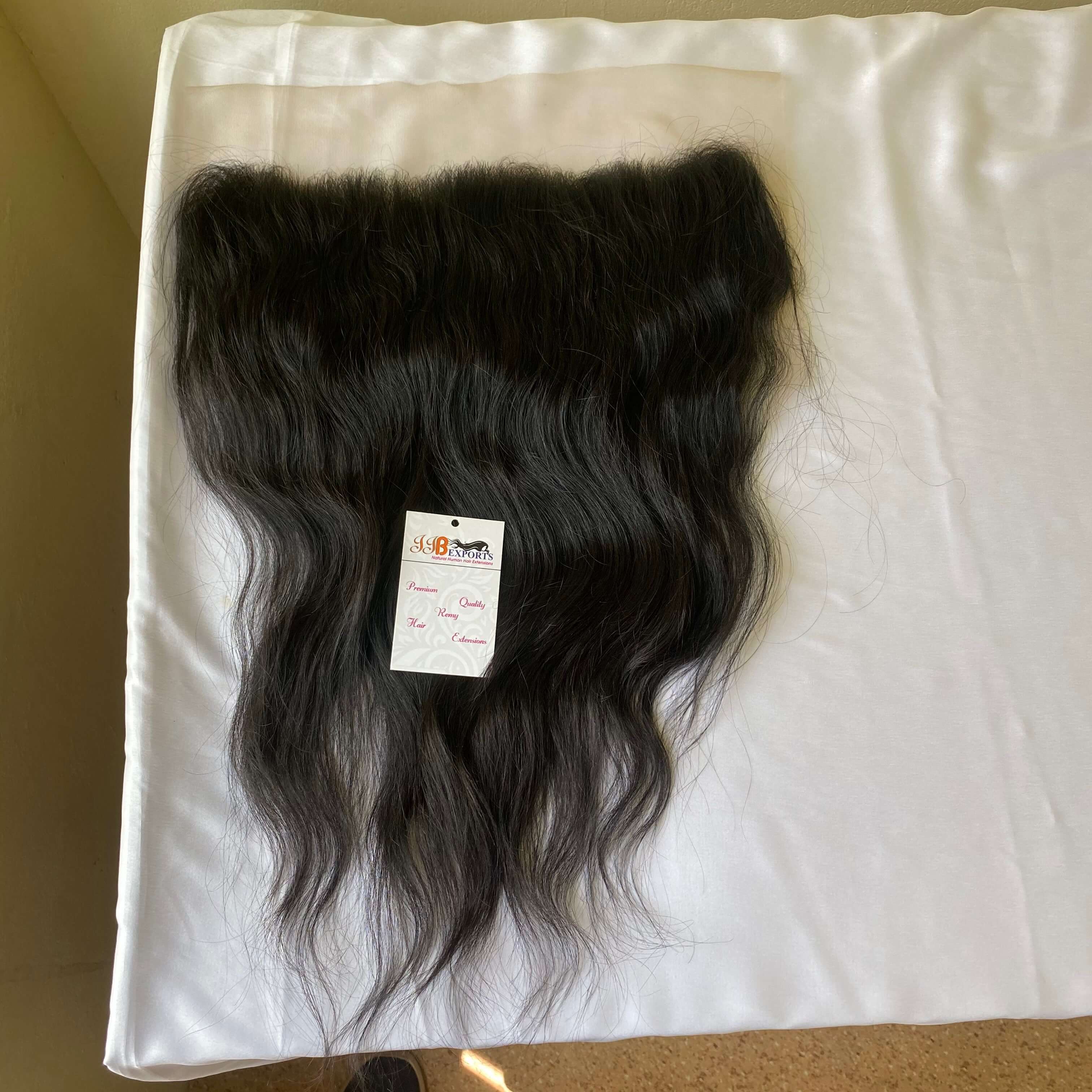 Human Hair Hd 13x4 Lace Frontal 10a 11a Grade Peruvian Virgin Human Hair With Bundle - Color: Natural Black