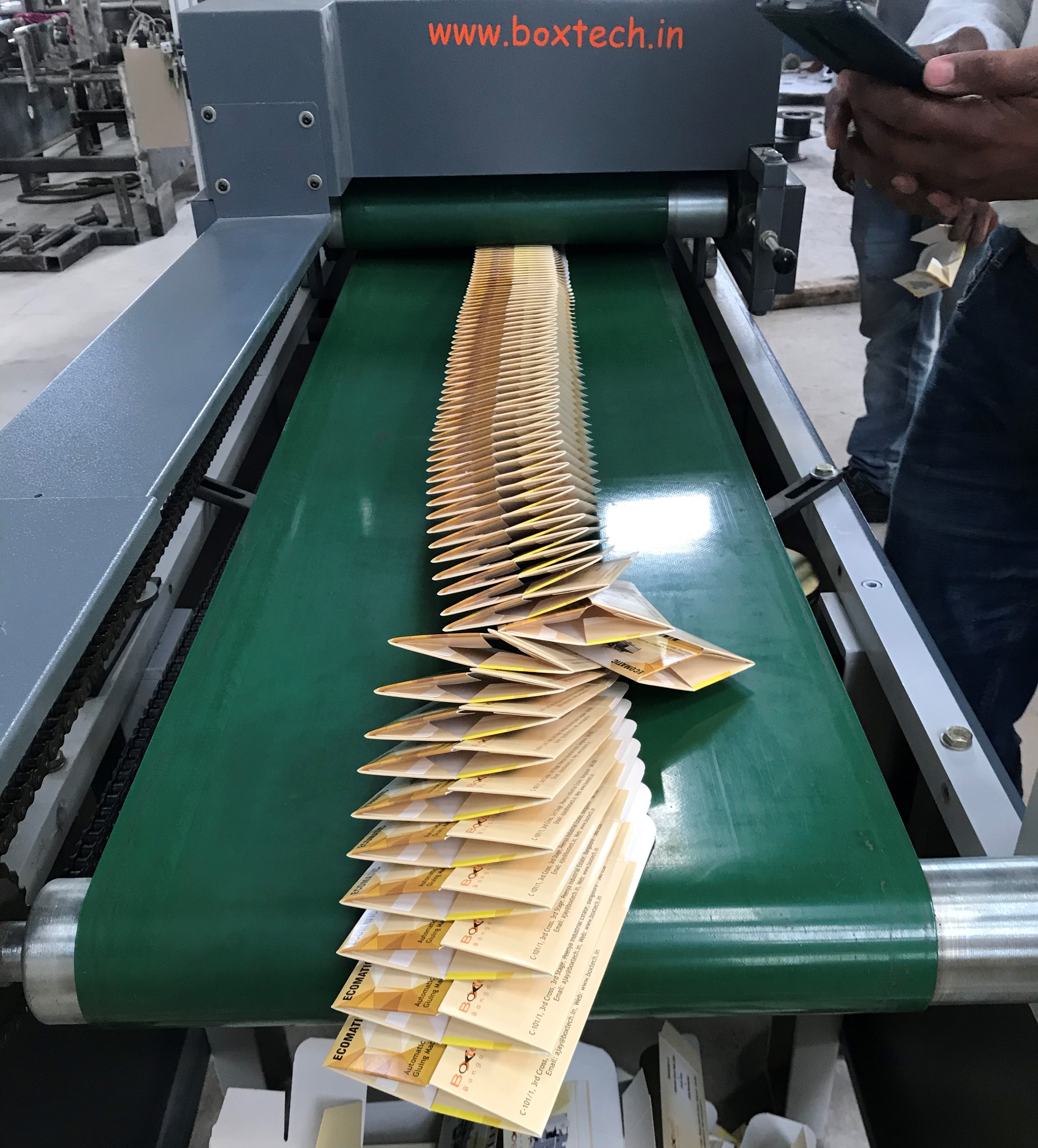 Bt-65 Ecomatic Carton Folding And Gluing Machine - 26x3.5 Ft Dimensions | 150m/min Speed, Max 650mm Feeding Size, Ac Motor, 440v Voltage