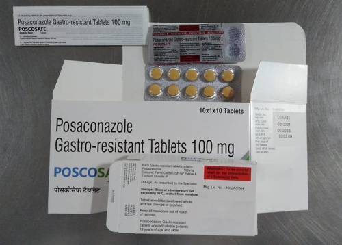 Posaconazole Gastro-Resistant 100 Mg Tablet - 1000 Units | Azole Antifungal for Patients 13+, Prevents Fungal Infections