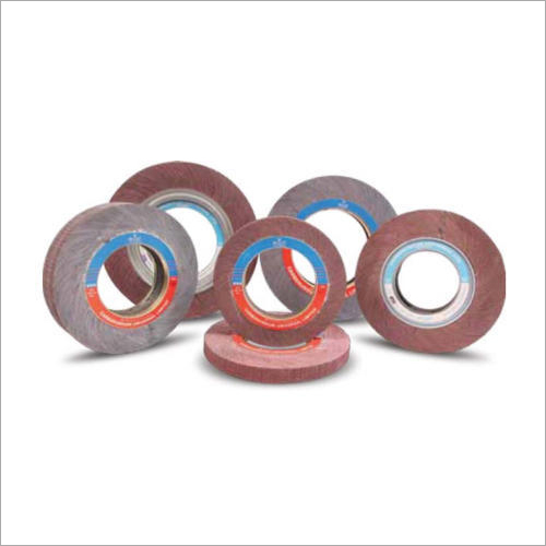 Abrasive Flap Wheel - Metal, Round Shape, Brown Color | Versatile Usage for Sanding, Grinding, Deburring, Finishing, and Polishing
