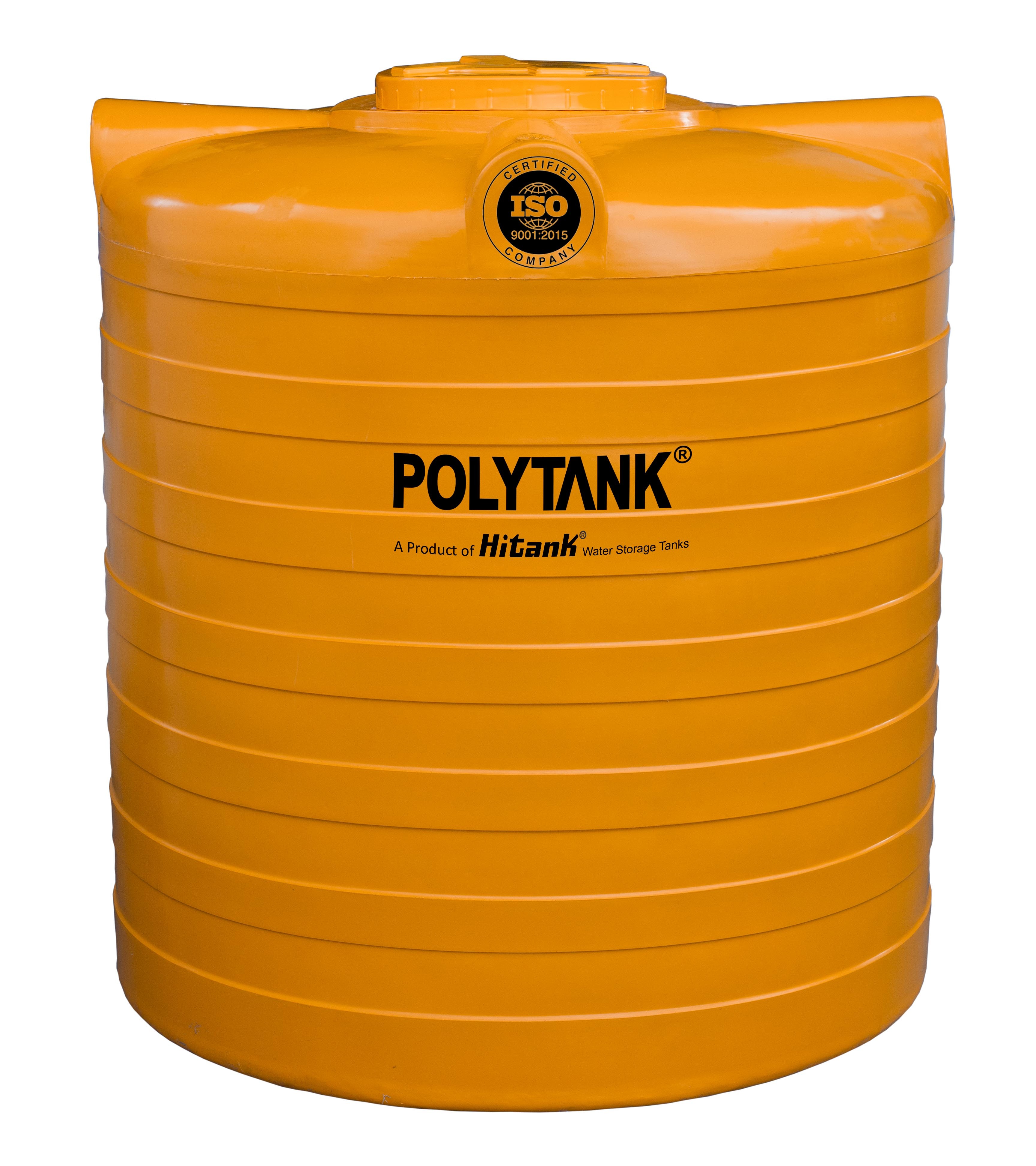 Polytank Water Storage Tanks - Lldpe Plastic Customized Size Yellow & Black Colors Uv-resistant Cylindrical Shape 500-2000 Liter Volume 5+ Meter Thickness