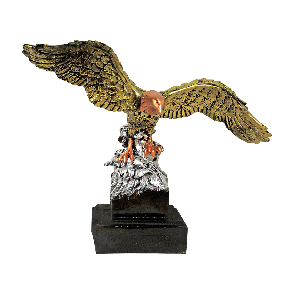 Multi Color Polymarble Bird Sculpture