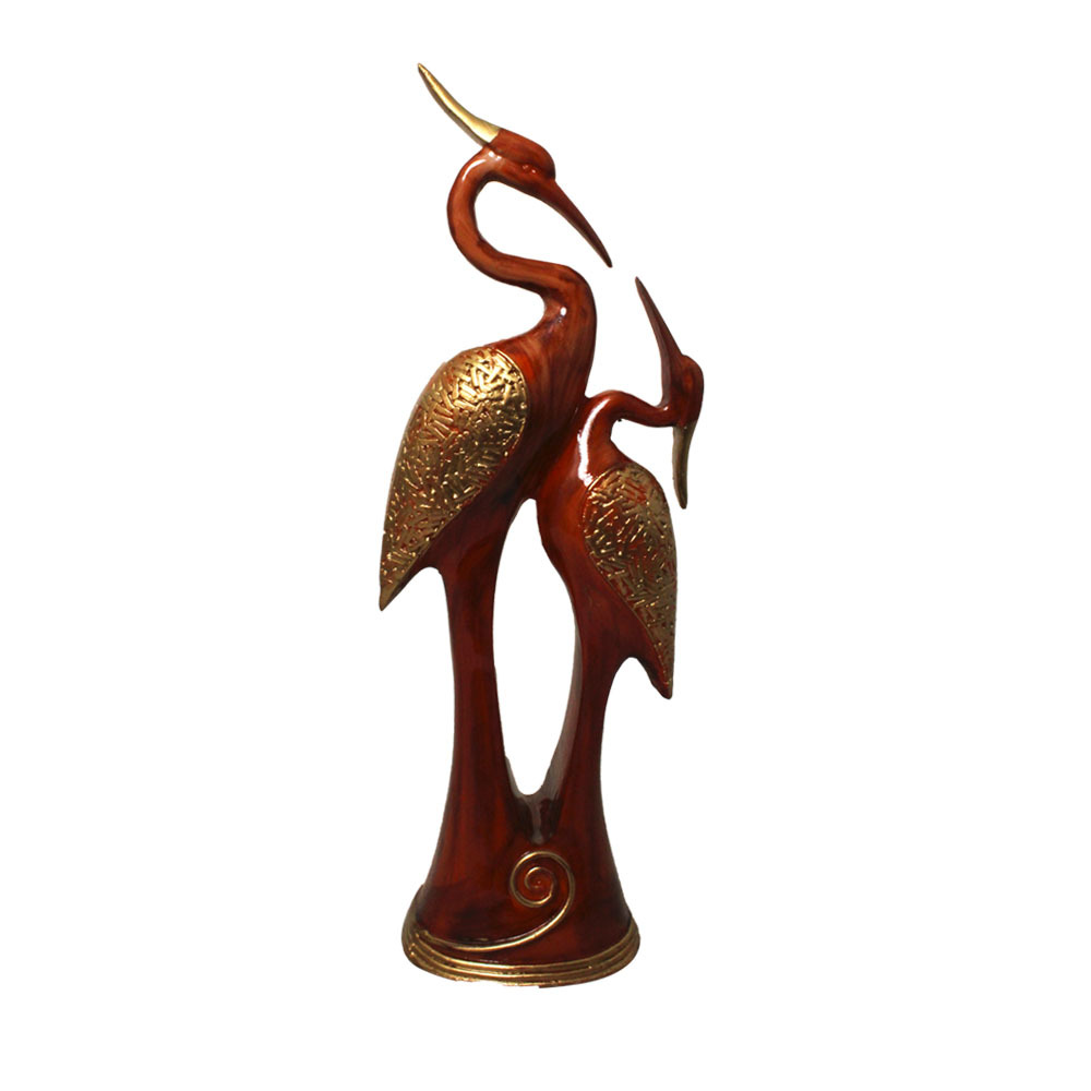Multi Color Polymarble Bird Sculpture