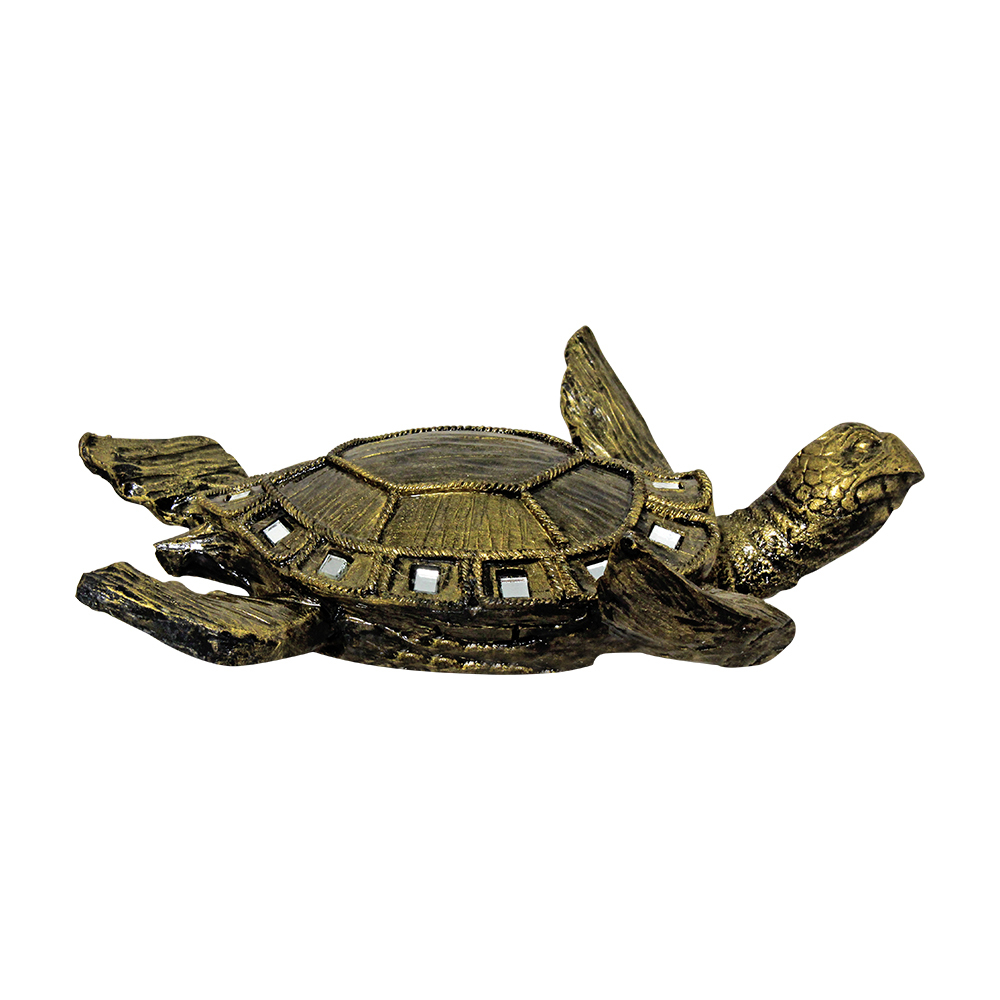 Feng Shui Polyresin Turtle - Polyresin, Multi Size, Antique Color | Ideal Feng Shui Showpiece For Decoration And Gifting, Anti Tarnish Finish
