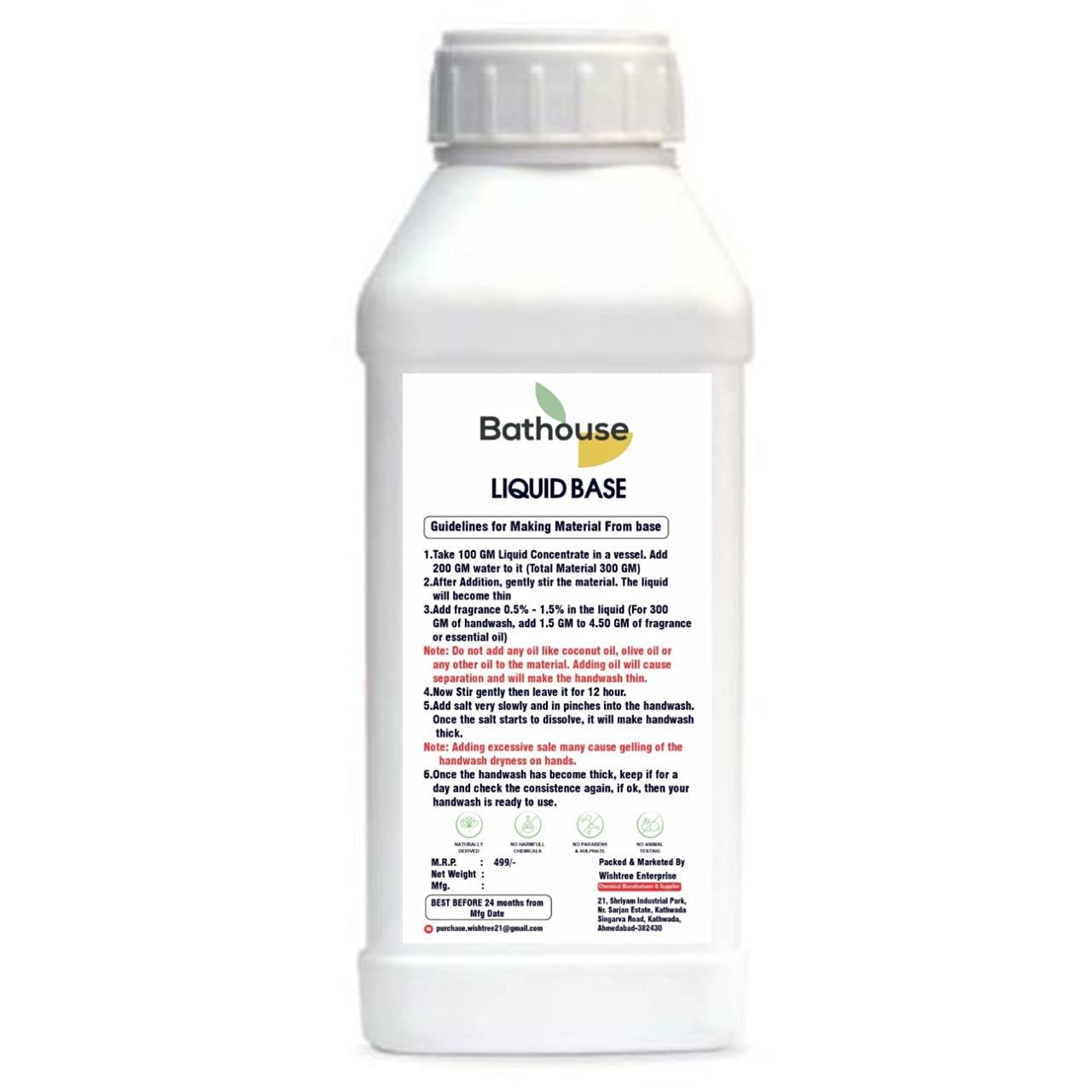Transparent Shampoo Base - Clear Liquid Formula With 100% Purity | Odor-free, Kosher Glycerin, Moisturizing Ph 5.5-7, Long Shelf Life