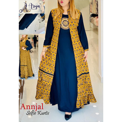 वॉशेबल लेडीज़ मॉडर्न लॉन्ग श्रग कुर्ती