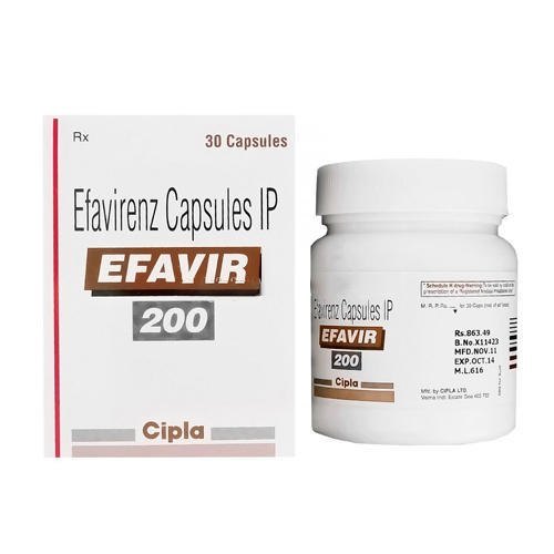 Efavirenz Capsule - 200 mg Dosage | Anti-Viral, Suitable for Adults and Aged Persons, GMP/ISO Approved, CoA and Free Sales Certificate Available