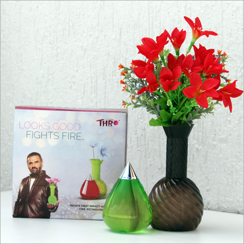 Impact Activated Fire Extinguisher - Polyethylene Container | Thro Red, Yellow, Green, Blue, Thro Vase In Black, Neon Green, Light Green, 1.2kg, 2-year Warranty