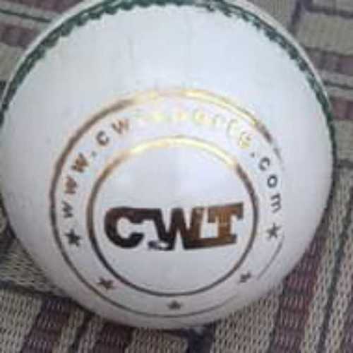 White Leather Ball - Standard Size, 4-Panel Stitches, Raised Seam Design, Superior Playability