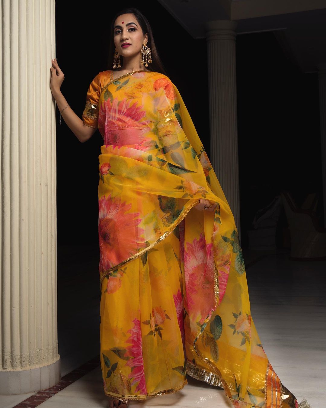 Designer Digital Print Saree