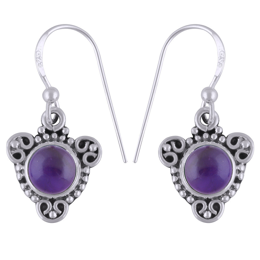 Malachite Natural Gemstone 925 Sterling Solid Silver Round Cabochon Handmade Earrings Size: Length: 27 Mm X Width: 13 Mm