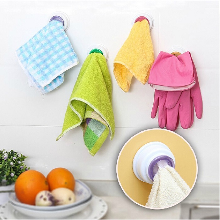 2 Pcs Napkin Holder - Plastic & Silicone, 5.5 X 5.5 X 2.5 Cm | Versatile Bathroom & Kitchen Use, Random Shade, Lightweight 30 Gms