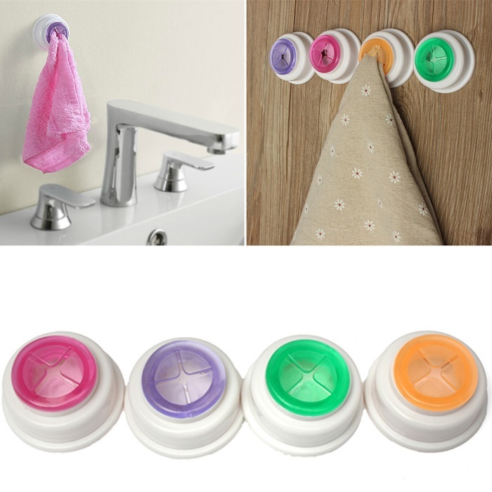 2 Pcs Napkin Holder - Plastic & Silicone, 5.5 X 5.5 X 2.5 Cm | Versatile Bathroom & Kitchen Use, Random Shade, Lightweight 30 Gms