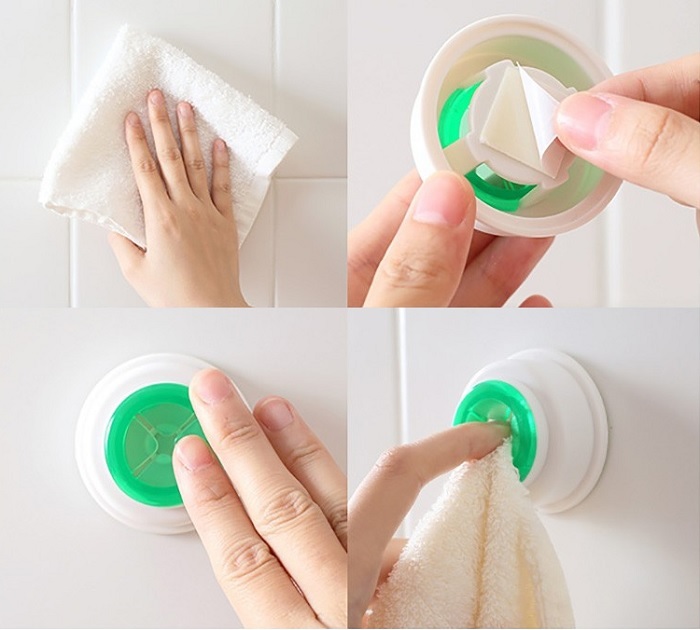 2 Pcs Napkin Holder - Plastic & Silicone, 5.5 X 5.5 X 2.5 Cm | Versatile Bathroom & Kitchen Use, Random Shade, Lightweight 30 Gms