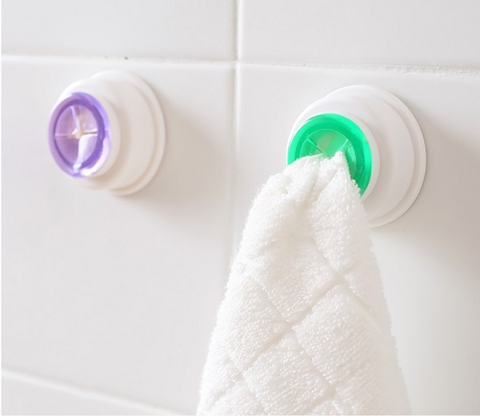 2 Pcs Napkin Holder - Plastic & Silicone, 5.5 X 5.5 X 2.5 Cm | Versatile Bathroom & Kitchen Use, Random Shade, Lightweight 30 Gms