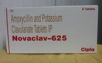  नोवाक्लेव 625 टैबलेट (एमोक्सिसिलिन (500 मिलीग्राम) + क्लैवुलैनिक एसिड (125 मिलीग्राम) 