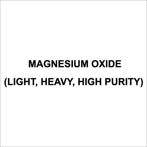 Magnesium Oxide (Light Heavy High Purity)