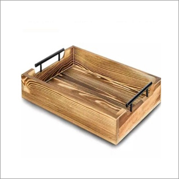 लकड़ी का आयताकार ट्रे