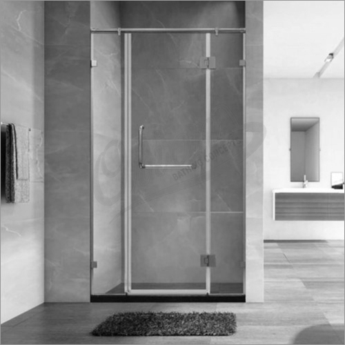 Sliding Shower Enclosure - 5.9mm Thick Tempered Glass, Rectangular Shape, Transparent Color, Glossy Finish - Rust Proof Stainless Steel Hardware, Easy Installation