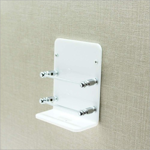 Acrylic Mobile Stand - 10x7x3 Inches, Glossy White Finish | Wall Mount Design, Lightweight 0.5 KG, Includes 1 Stand