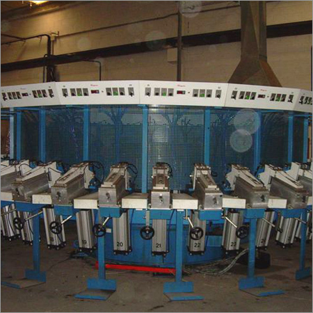 White & Blue Industrial Shoe Making Machine