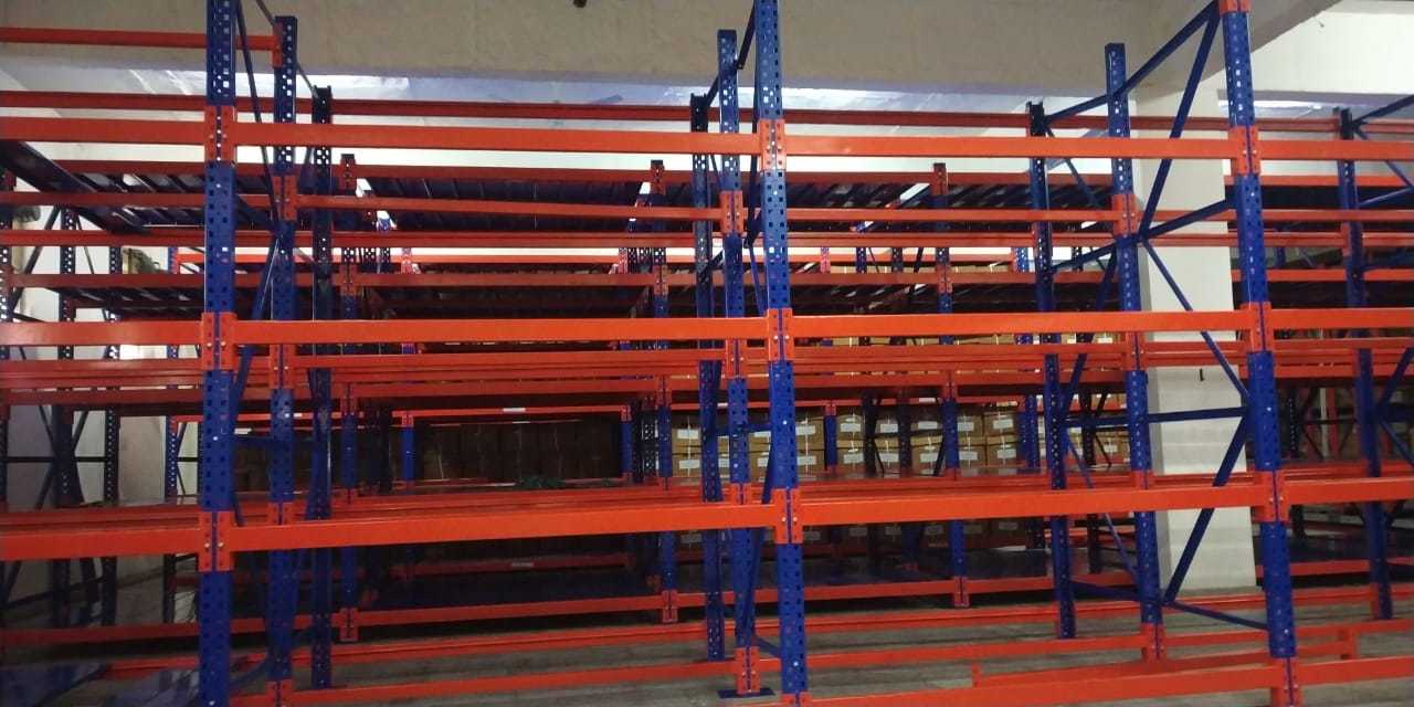 Storage Rack - Steel Material, Customizable Sizes | Bulk Storage Solution For Industrial Use, Easy Installation