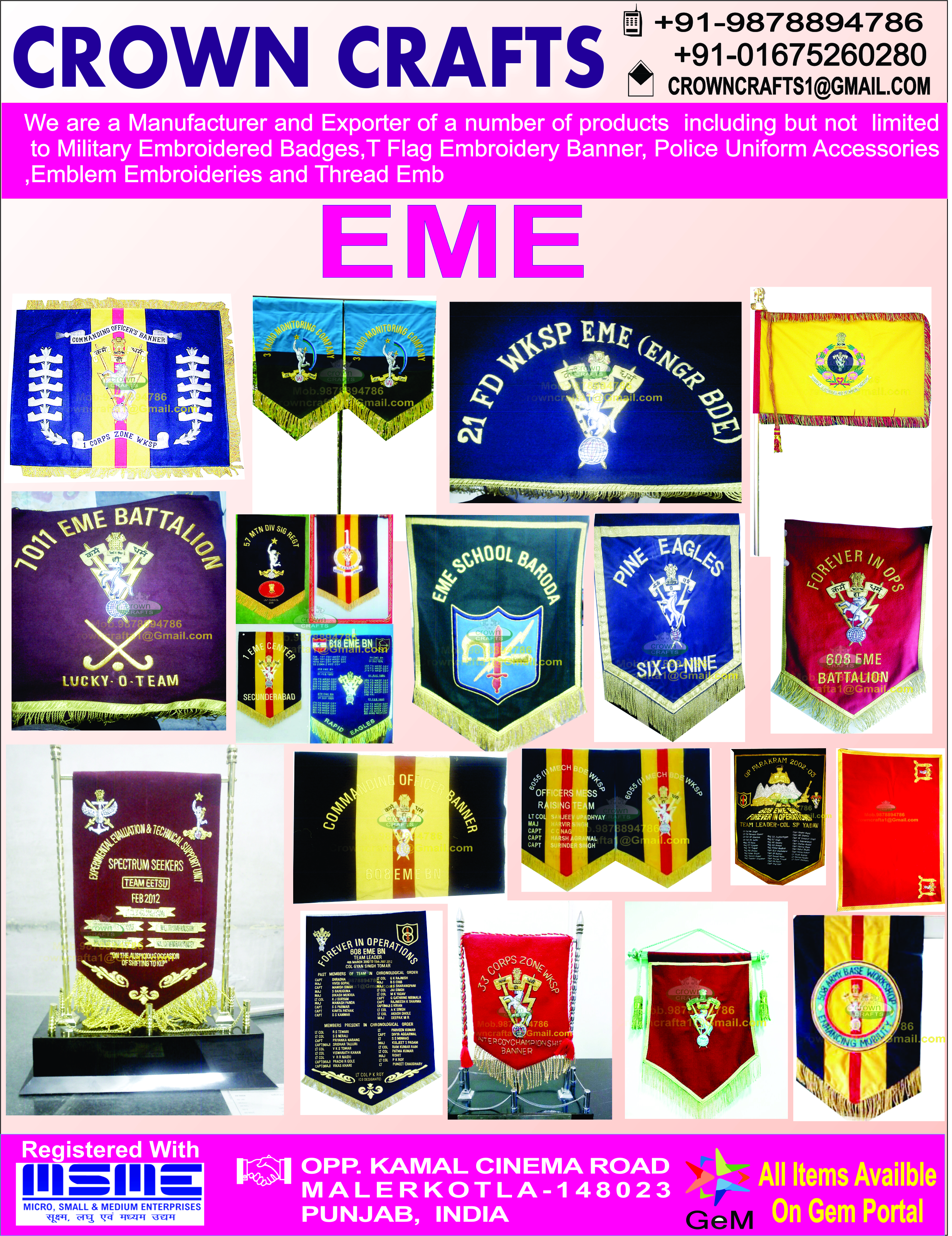 Handmade Multicolor Embroidery Badges