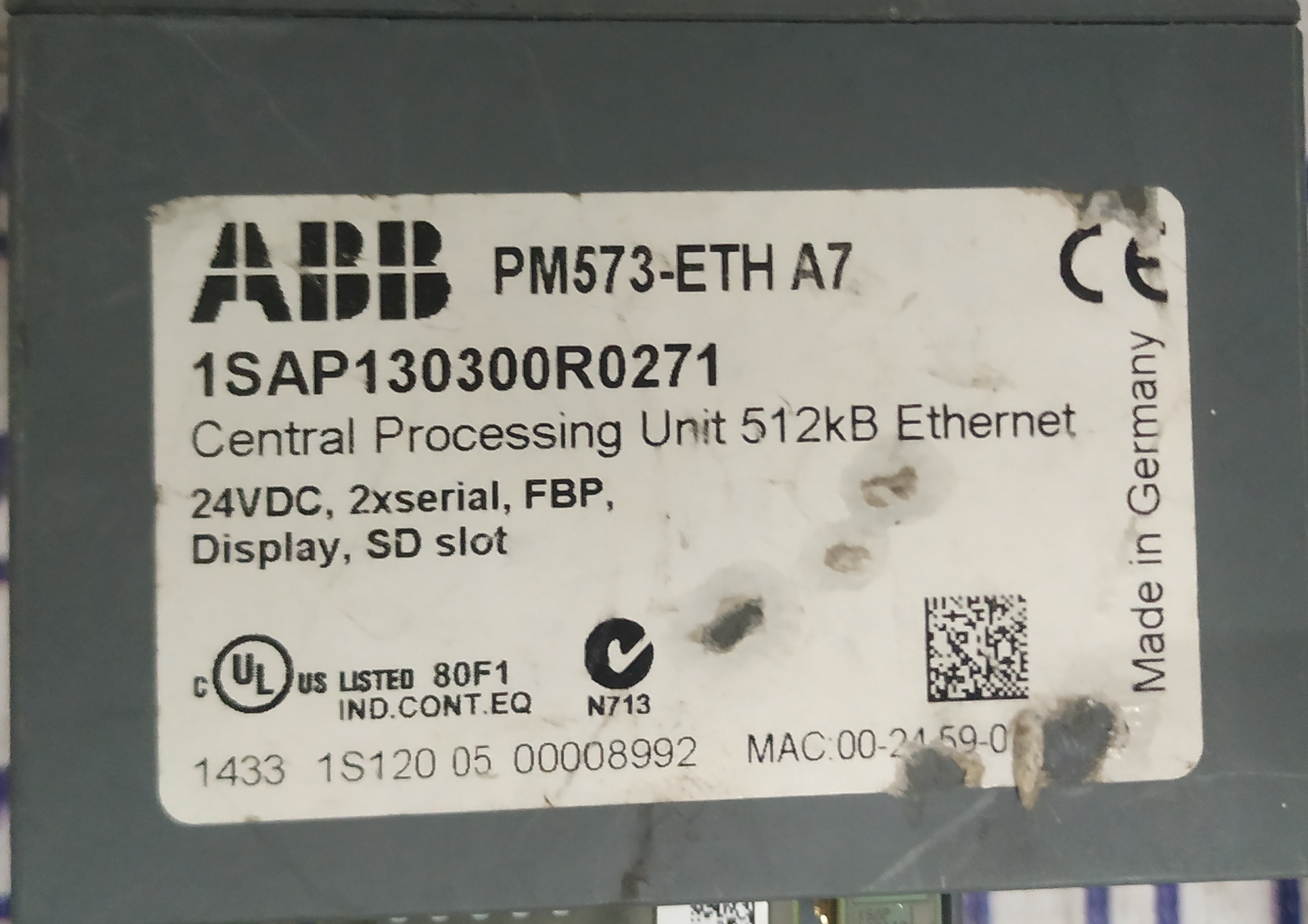 Abb Plc Pm573-etha7
