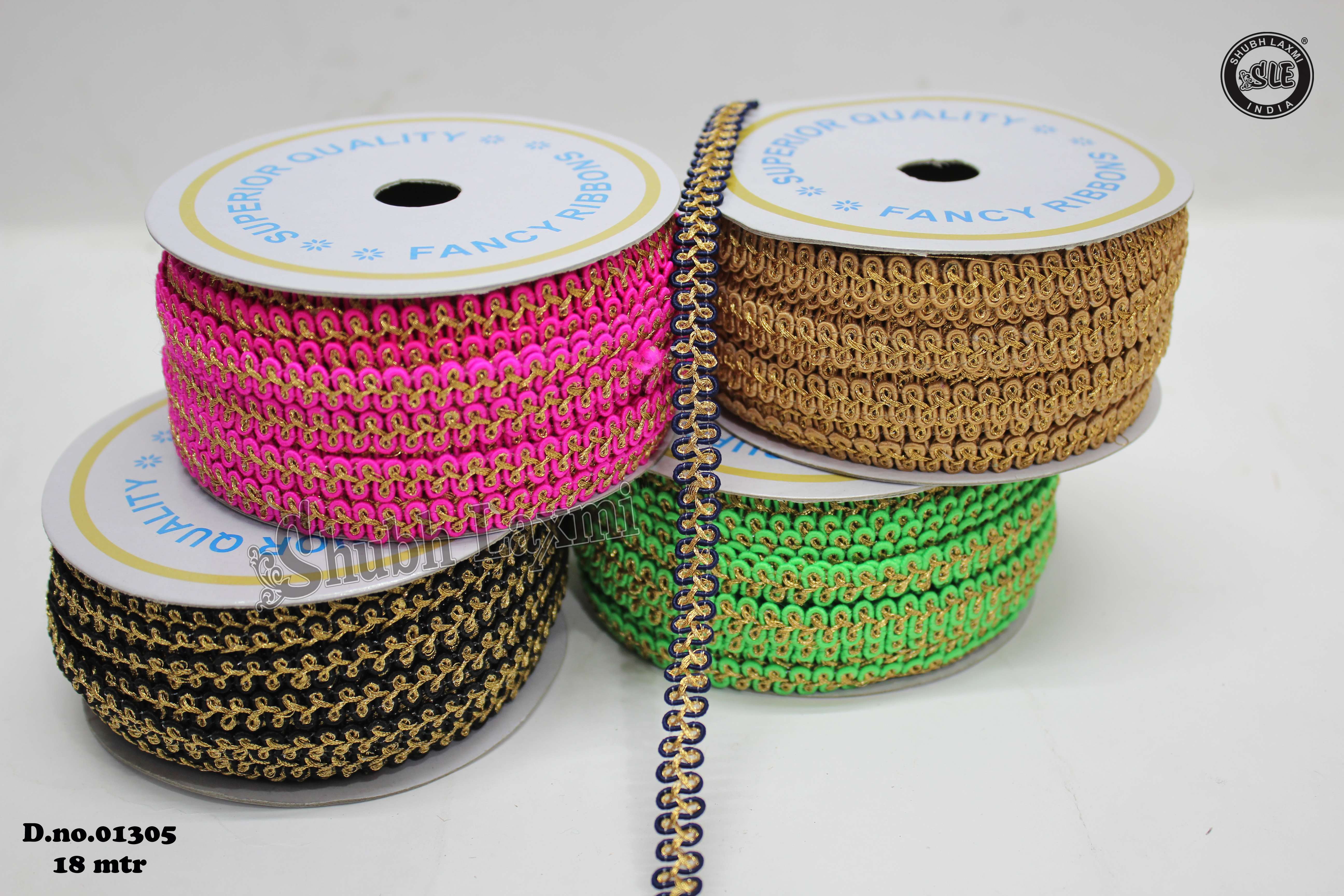 Fancy Lace - Polyester Fringed Ribbon | 25-50 Mm Width, 50 Meter Length, Vibrant Red For Garment Embellishment, Craft Projects, Home Decor