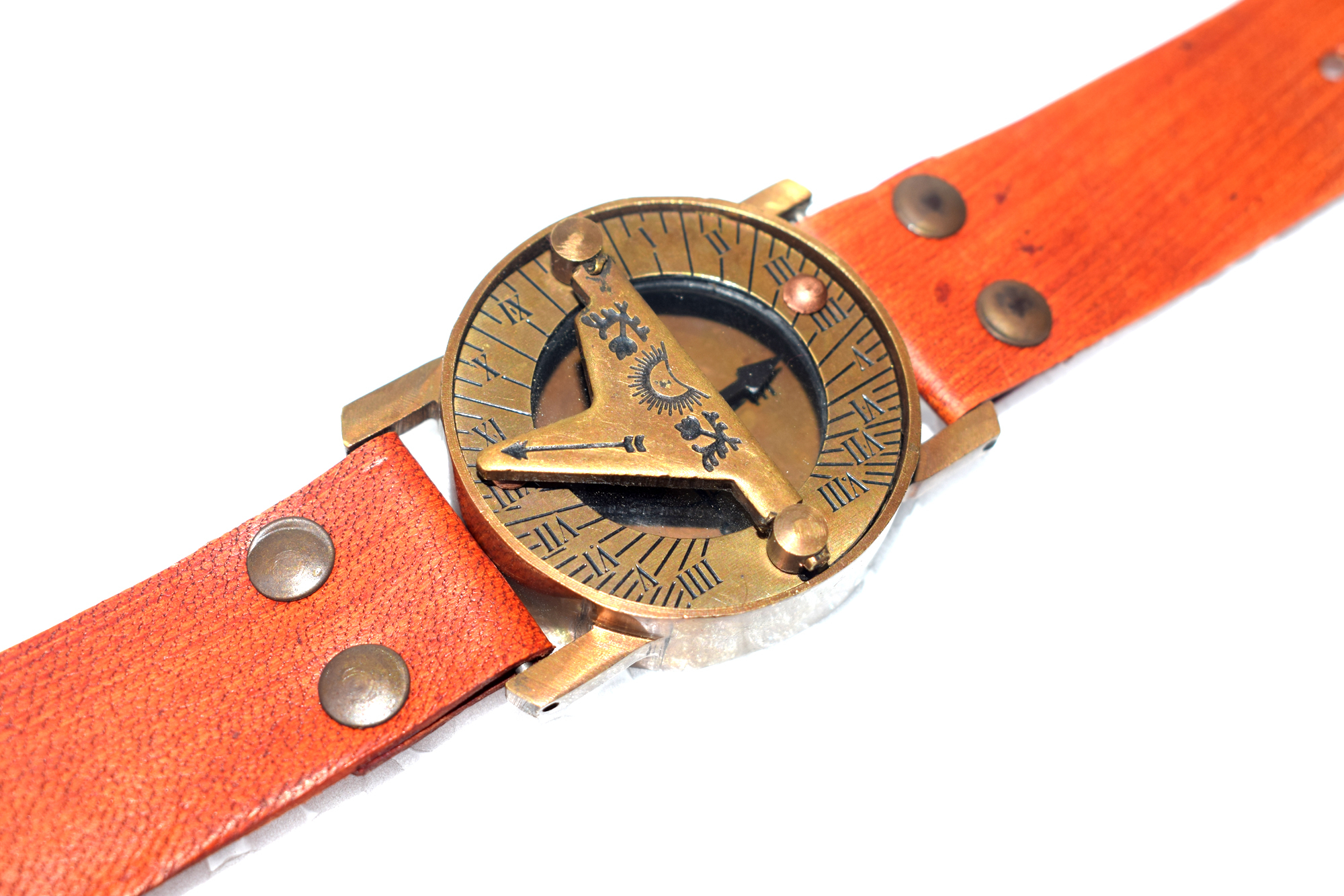 Handmade Brass Nautical Compass - 28 Cm Length 4 Cm Diameter | Antique Finish Collectible Pocket Handwatch Design