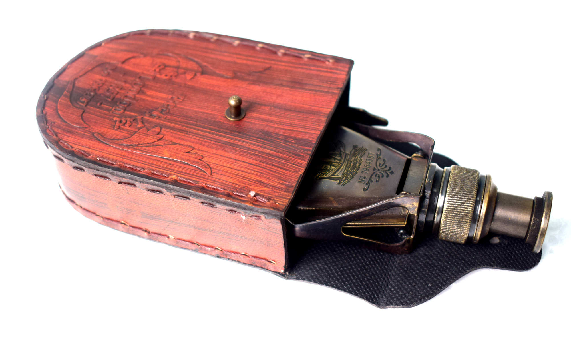 Antique Finish Nautical Binocular With Case